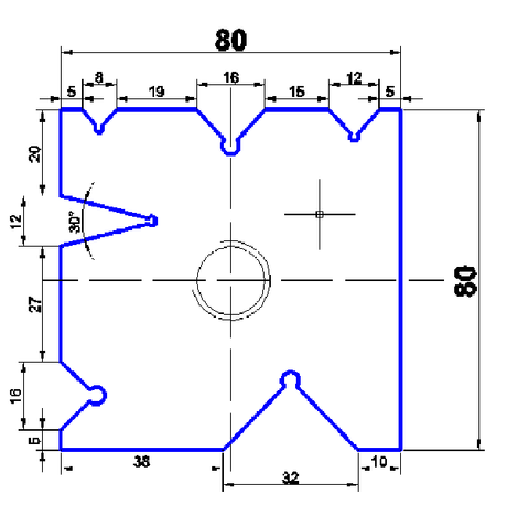  Prensa plegadora 80x80 muere